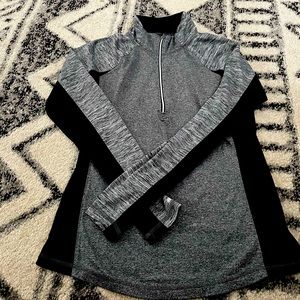 Half zip workout pull over